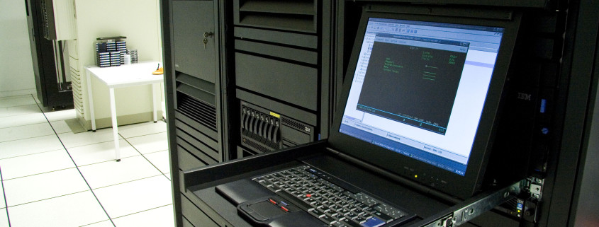IBM AS400 mainframe with console