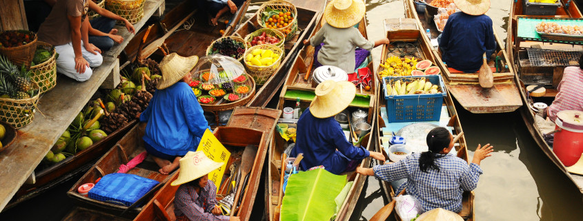 Amphawa Floating market, Amphawa, Thailand