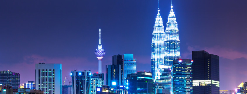 Kuala Lumpur skyline at night