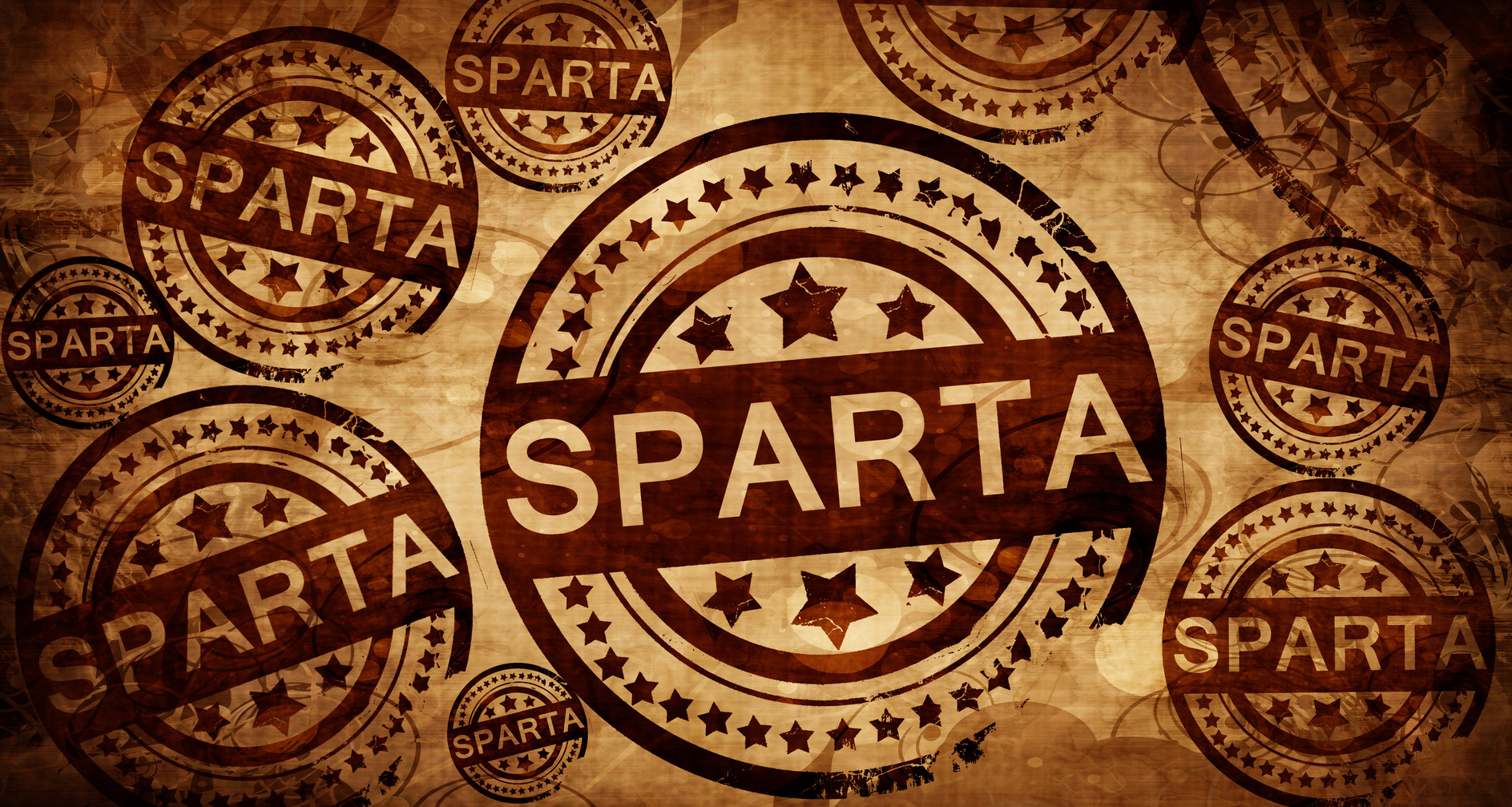 Sparta, vintage stamp on paper background