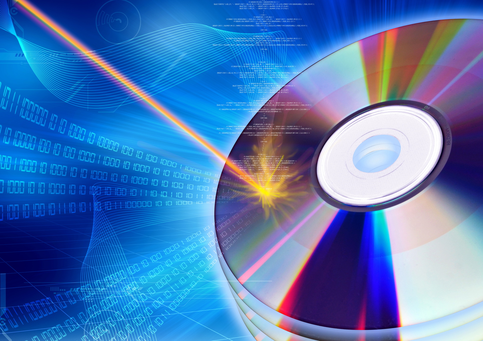 The concept of inserting digital information with burning process into a CD or DVD