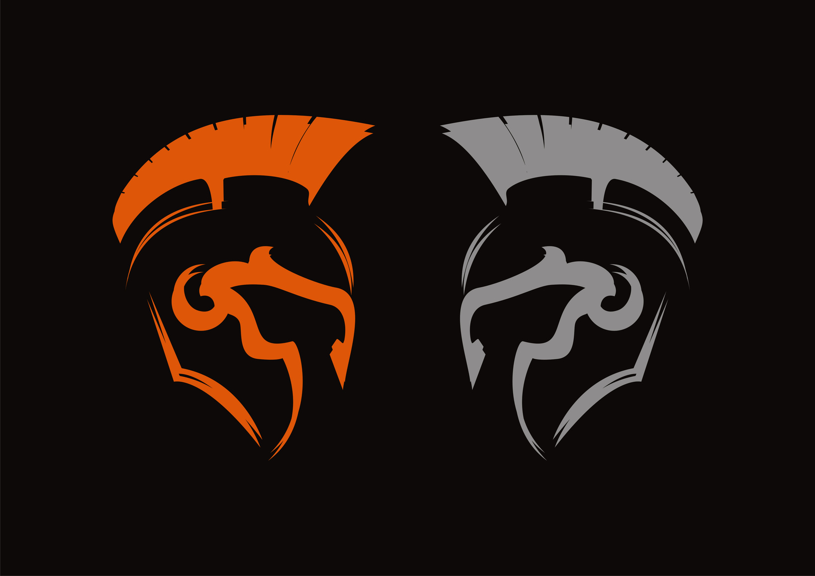 Spartan antiques roman helmets war vector logo design vector