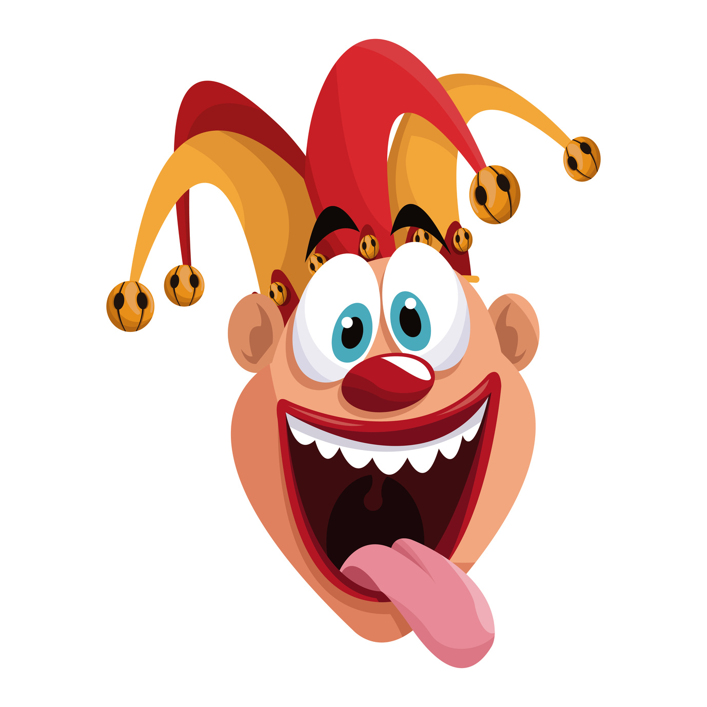 april fools day funny jester vector illustration eps 10